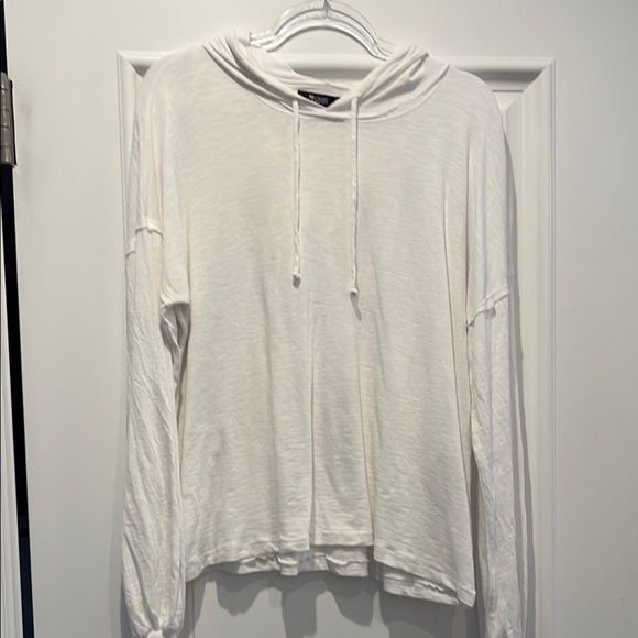 Michael Lauren Cream Hooded Long Sleeve Top - Picture 1 of 5